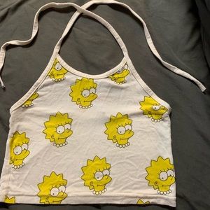 Omighty Lisa Simpson halter crop top